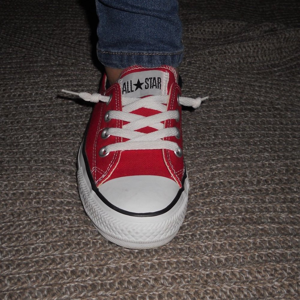 Converse Red and White Women's Sneakers - Picture 14 of 14
